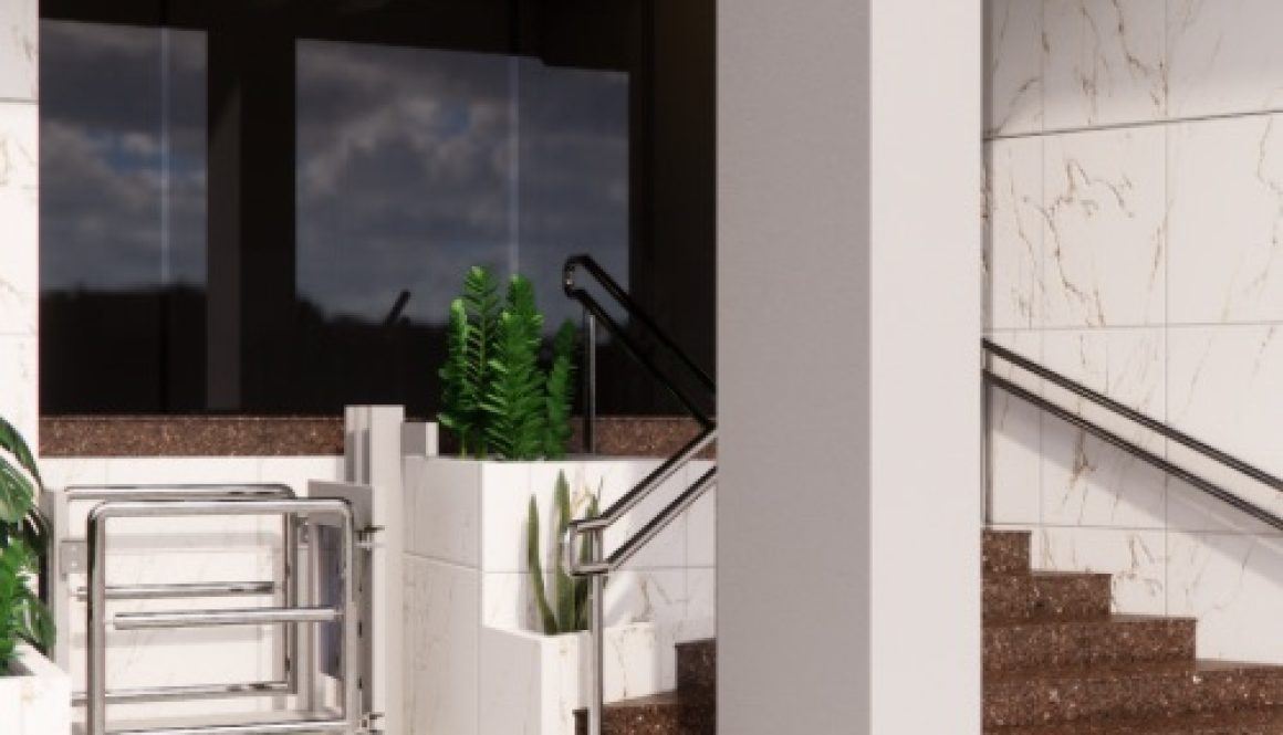 Acessibilidade portaria plataforma elevatória