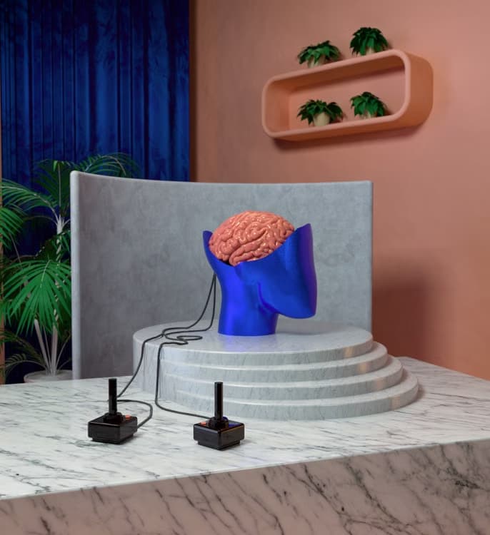 Escultura de cérebro